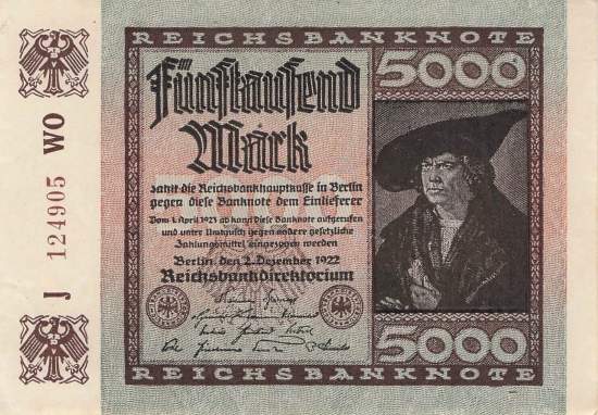 5000 Mark  ro.80a WO 1922